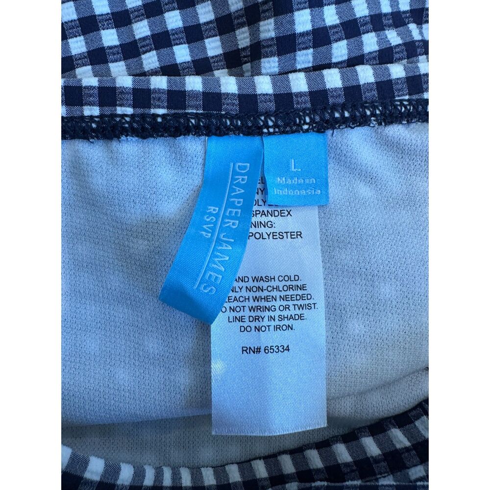 Draper James Black and White Gingham High-Waist Bikini Bottoms - Picture 6 of 6